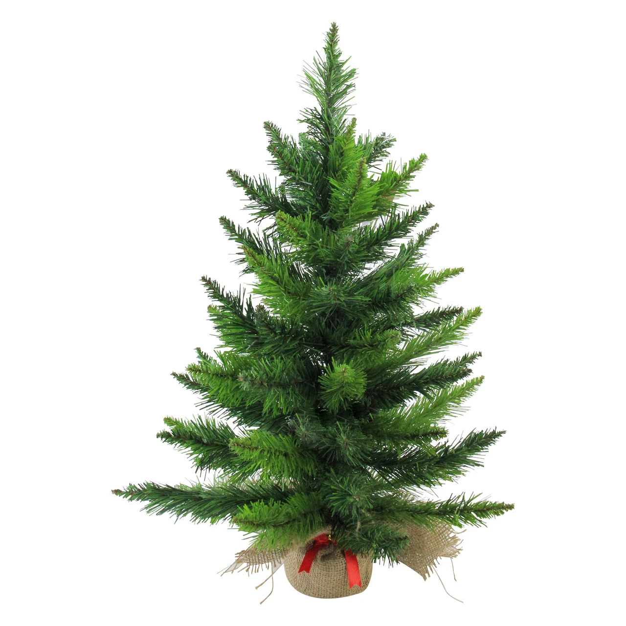 24" Mini Balsam Pine Medium Artificial Christmas Tree In Burlap Base, Unlit 3 24" Mini Balsam Pine Medium Artificial Christmas Tree In Burlap Base, Unlit