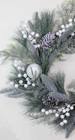 Frosted Mixed Pine And Pine Cone Artificial Christmas Wreath, 24-inch, Unlit -Optimal Christmas Shop 0by6adrwjnqmcqk7xqoiakxoij7idhin 90308.1667488691