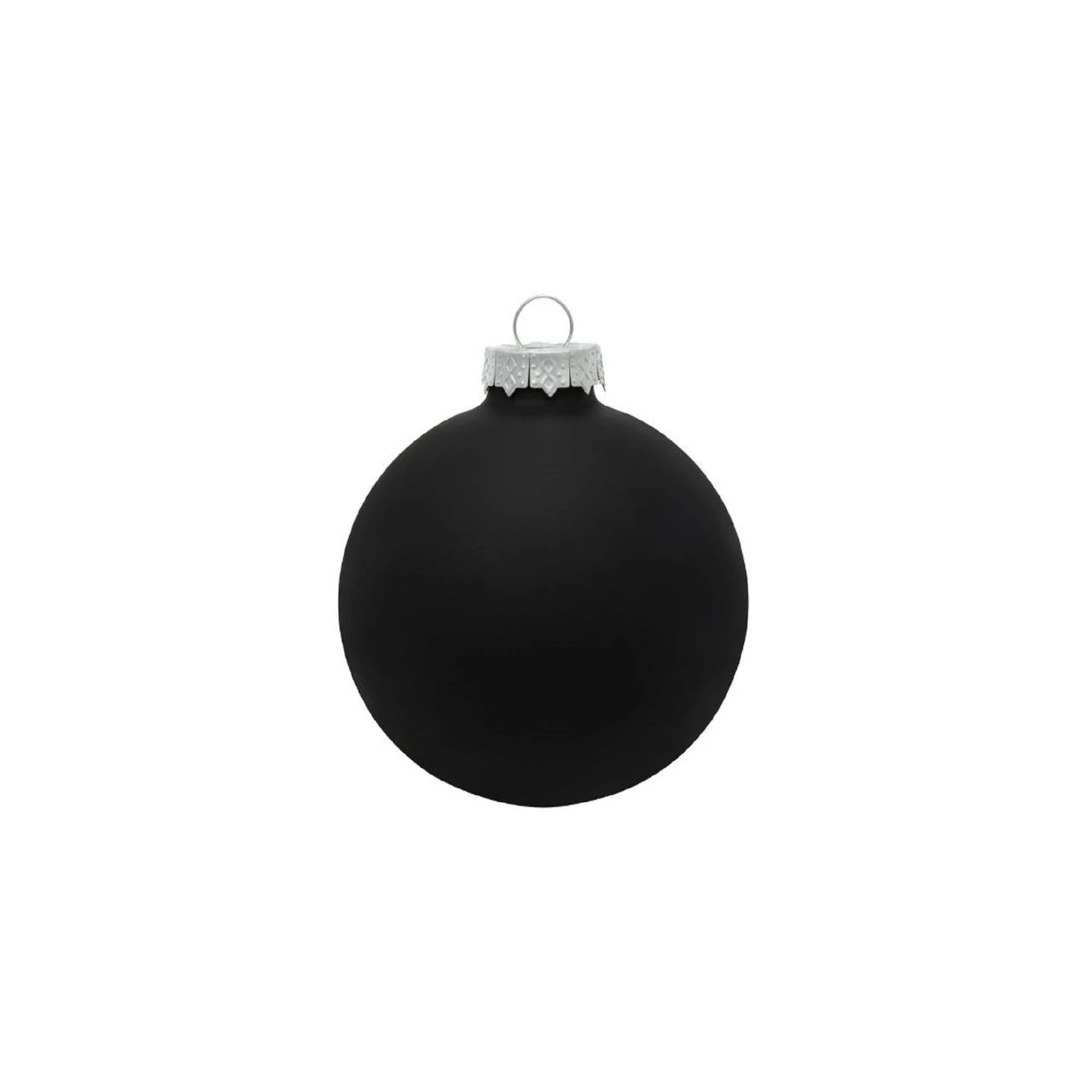 12ct Black Matte Glass Christmas Ball Ornaments 2.75" (70mm) 3 12ct Black Matte Glass Christmas Ball Ornaments 2.75" (70mm)
