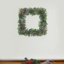 Square Boxwood And Berries Pine Cone Artificial Christmas Wreath 18-Inch, Unlit 7 Square Boxwood And Berries Pine Cone Artificial Christmas Wreath 18-Inch, Unlit -Optimal Christmas Shop 0faownrw3ruoe7hste5zcmcpfmko3kr2 71692.1667488378