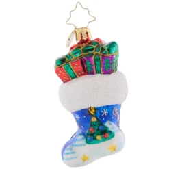 Christopher Radko Night Before Christmas Stocking Gem Glass Christmas Ornament 1021430 -Optimal Christmas Shop 1021430 65638.1684253237