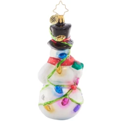 Christopher Radko Light The Night Snowman Glass Christmas Ornament 1021614 -Optimal Christmas Shop 102164 3 89447.1684253257