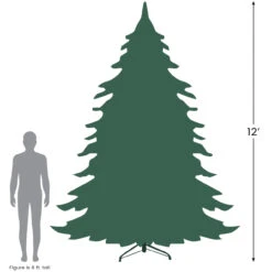 12' Pre-Lit Heavily Flocked Pine Medium Artificial Christmas Tree - Clear Lights 7 12' Pre-Lit Heavily Flocked Pine Medium Artificial Christmas Tree - Clear Lights -Optimal Christmas Shop 1227 94916.1680198329