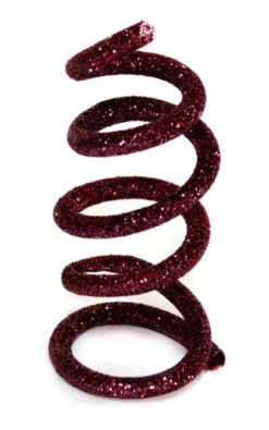 30' X 0.4" Burgundy Glitter Enchanted Forest Wired Tube Artificial Christmas Garland - Unlit