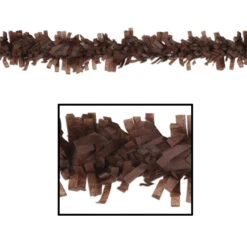 Club Pack Of 24 Cocoa Brown Festive Tissue Festooning Decorations 25'