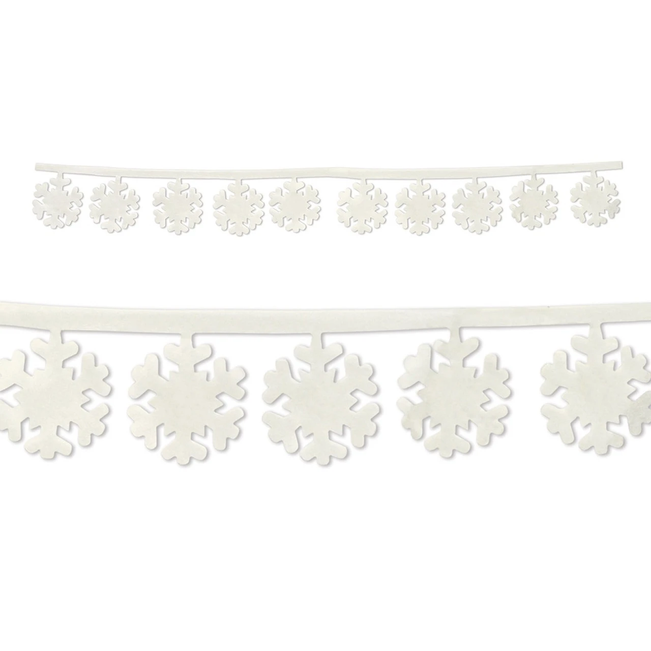 Club Pack Of 24 Christmas Fabric Snowflake Garland Decorations 47" 3 Club Pack Of 24 Christmas Fabric Snowflake Garland Decorations 47"