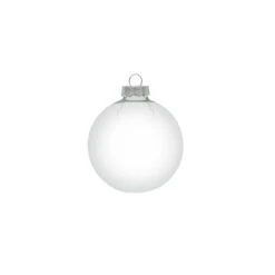 8ct Clear Shiny Transparent Glass Ball Christmas Ornaments 3.25" (80mm)