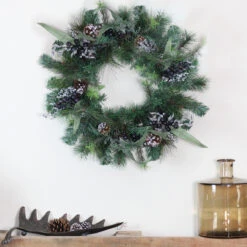 Mixed Pine With Blueberries Pine Cones And Ice Twigs Artificial Christmas Wreath - 24-Inch, Unlit -Optimal Christmas Shop 3wyie1y6oxurufmxprshxsawng4qsfo2 37343.1667530743