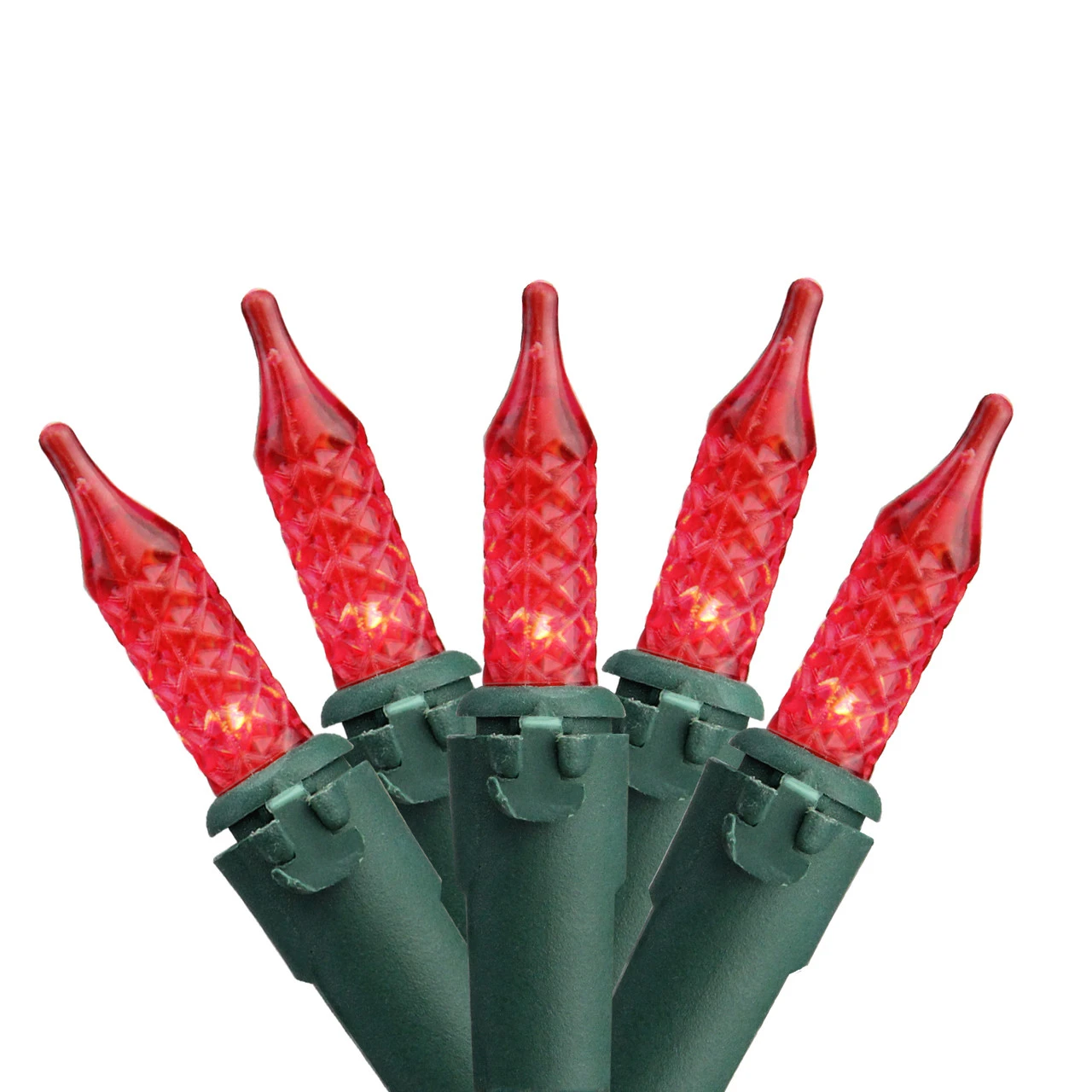 100 Red LED M5 Mini Christmas Lights - 32.4 Ft Green Wire 3 100 Red LED M5 Mini Christmas Lights - 32.4 Ft Green Wire