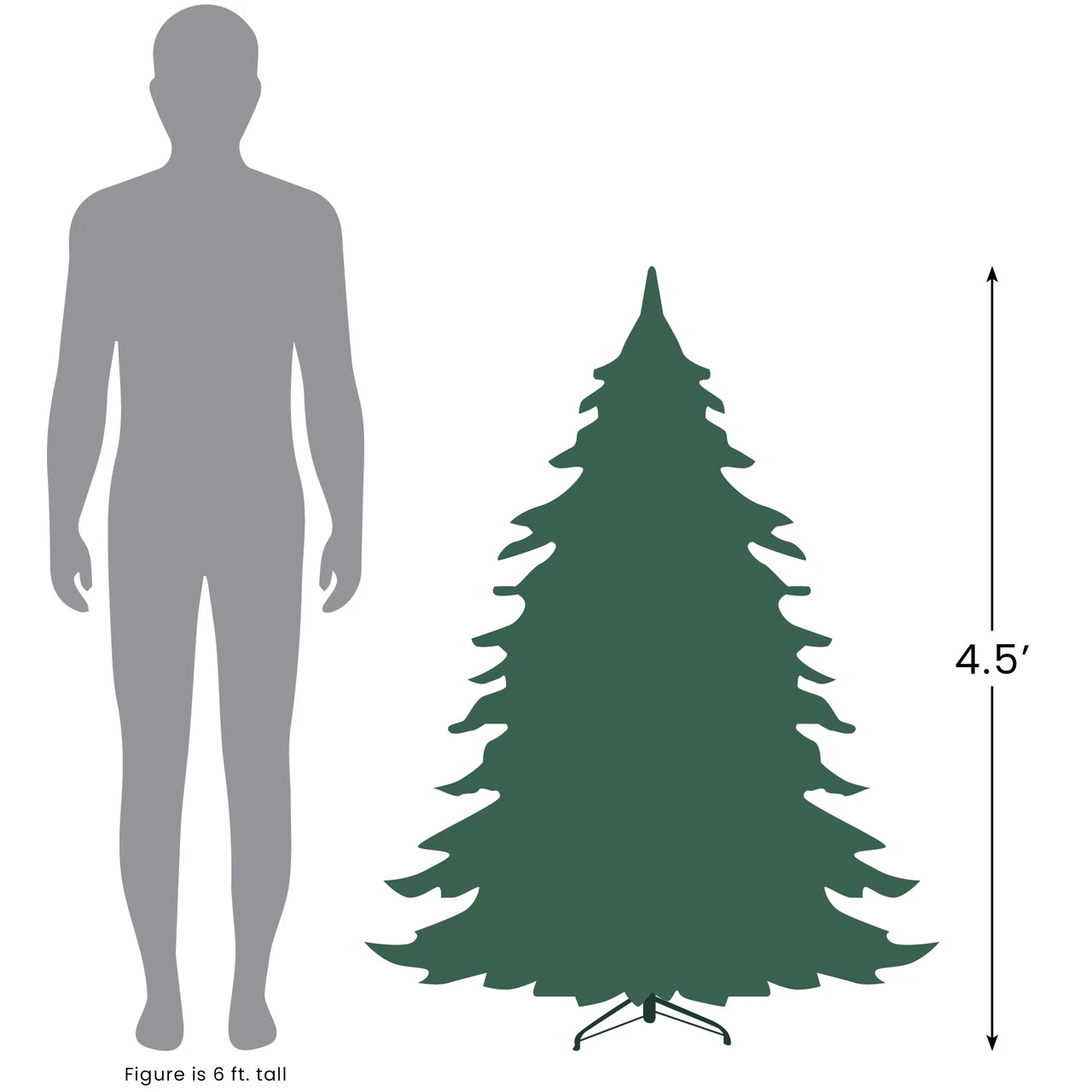 4.5' Full Buffalo Fir Artificial Christmas Tree, Unlit 5 4.5' Full Buffalo Fir Artificial Christmas Tree, Unlit - Image 3