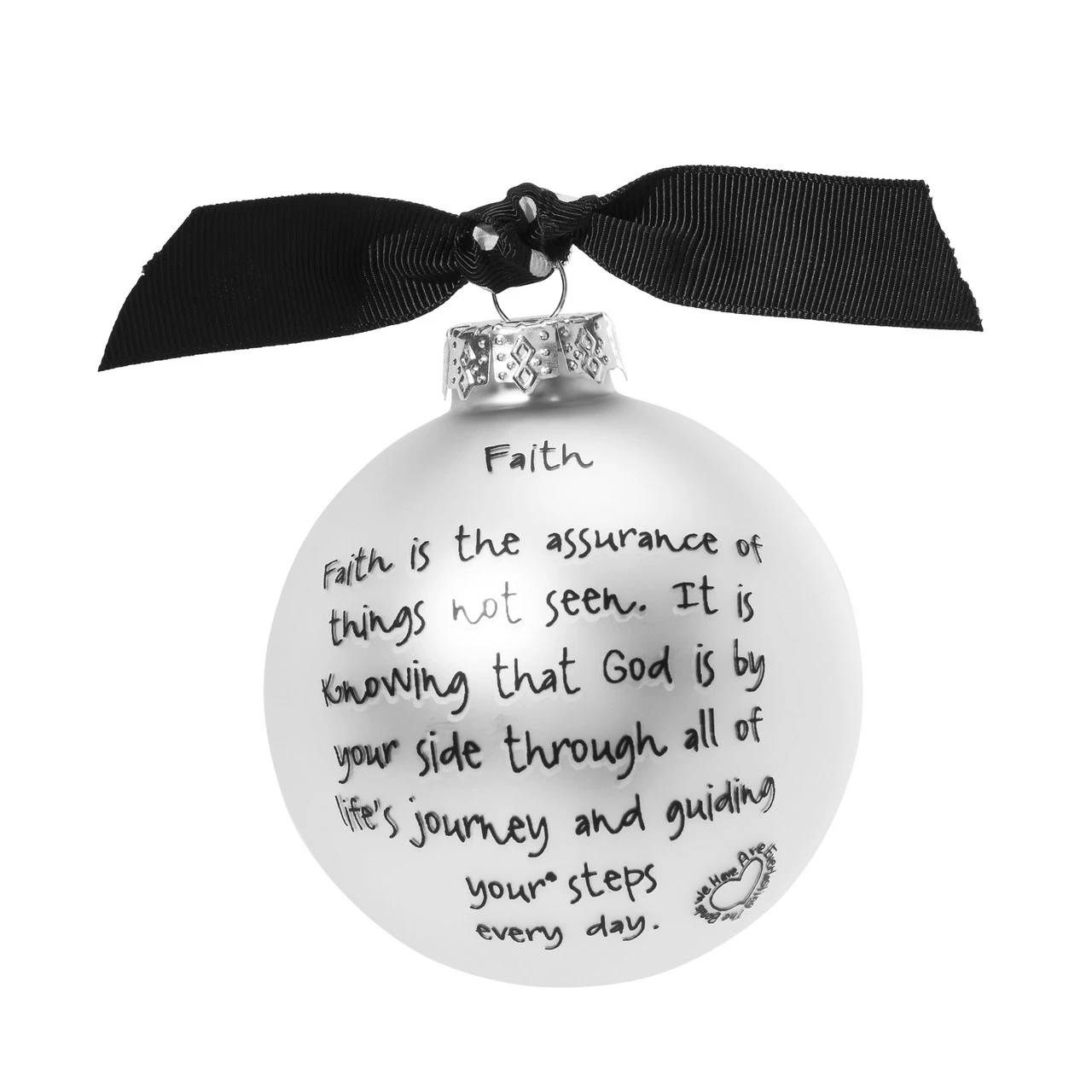 "Faith Will Light Your Path" Marci Glass Christmas Ball Ornament 2.75" (70mm) 4 "Faith Will Light Your Path" Marci Glass Christmas Ball Ornament 2.75" (70mm) - Image 2