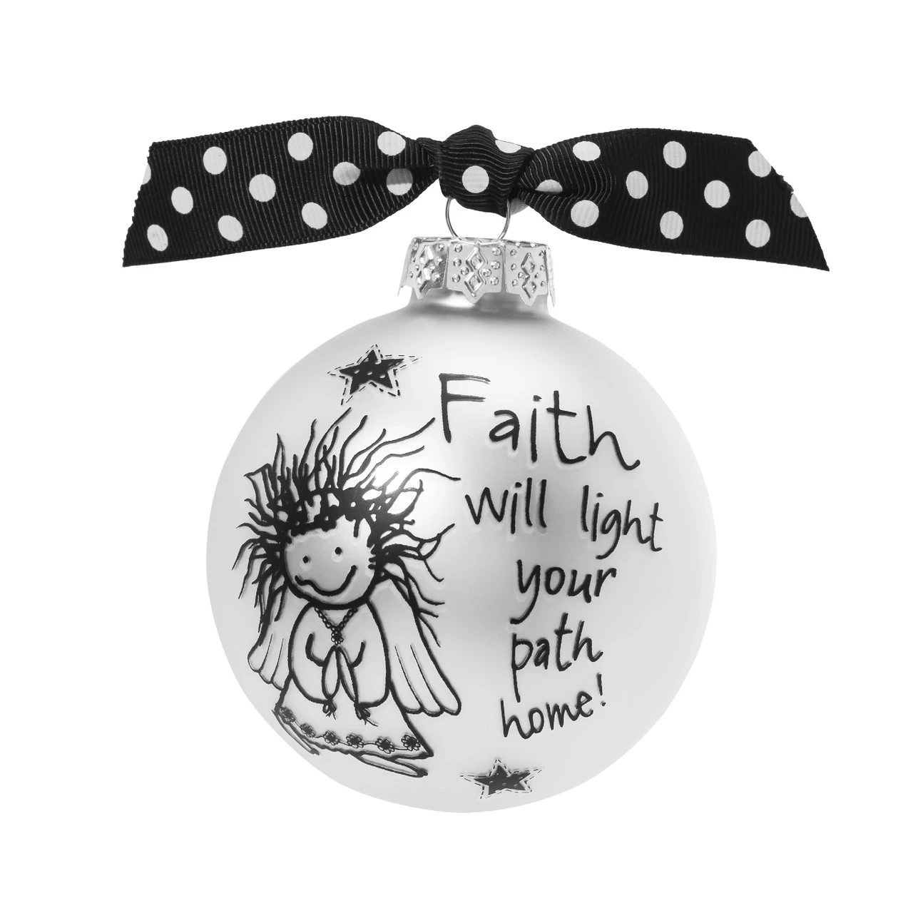 "Faith Will Light Your Path" Marci Glass Christmas Ball Ornament 2.75" (70mm) 3 "Faith Will Light Your Path" Marci Glass Christmas Ball Ornament 2.75" (70mm)