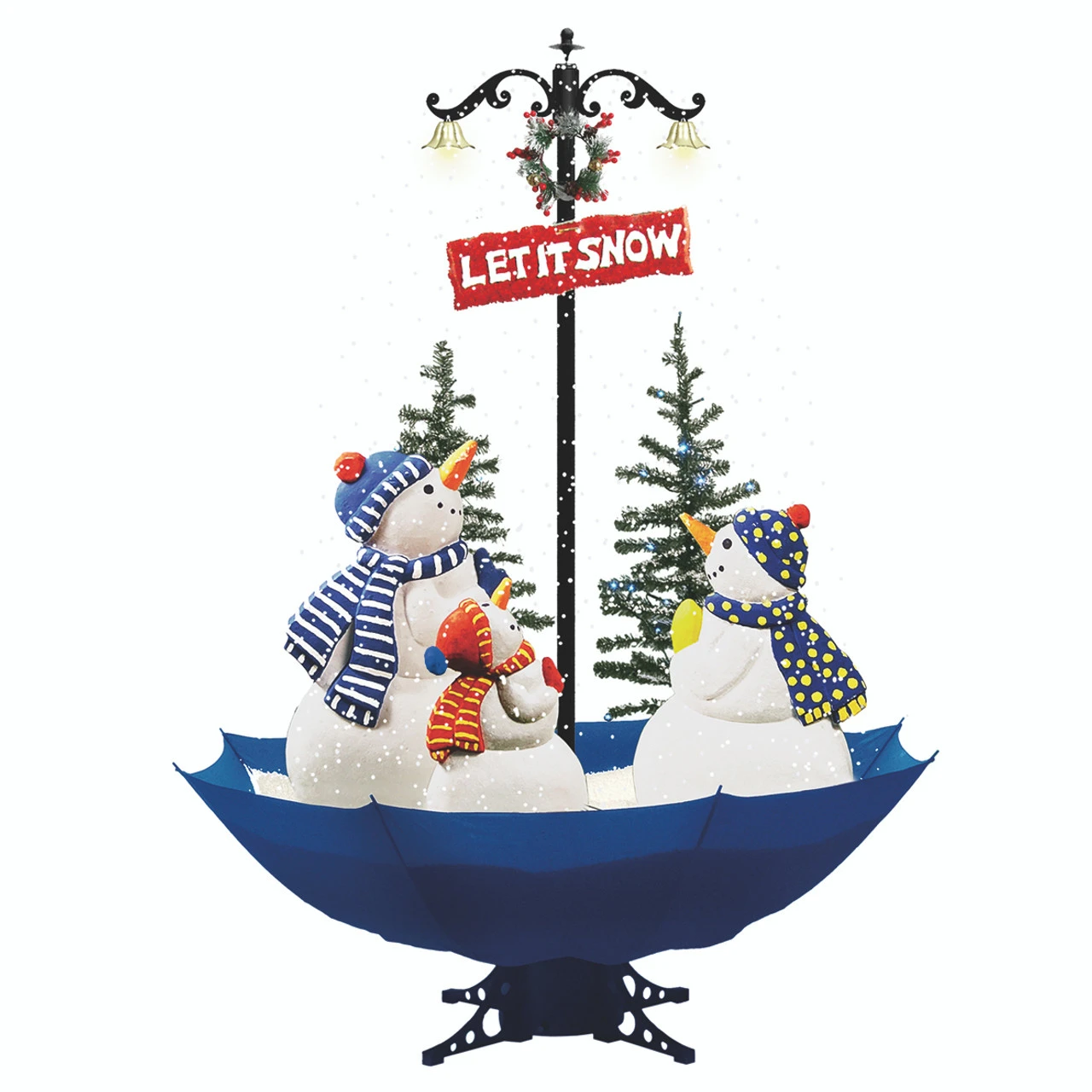 5.5ft Lighted Musical Snowing Let It Snow Snowmen In Umbrella Base Christmas Decoration 5 5.5ft Lighted Musical Snowing Let It Snow Snowmen In Umbrella Base Christmas Decoration - Image 3