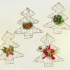 72ct Gold Wire Santa Christmas Tree Ornaments 9"