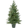 4' Potted Blue Spruce Artificial Christmas Tree, Clear Lights -Optimal Christmas Shop 427 59436.1683152368