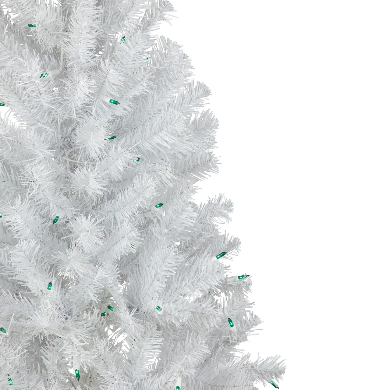 4' Pre-Lit White Artificial Christmas Tree, Green Lights 5 4' Pre-Lit White Artificial Christmas Tree, Green Lights - Image 3