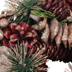 Dusty Rose And Red Pine Cones Glitter Artificial Christmas Wreath, 10-Inch, Unlit -Optimal Christmas Shop 5i3opdwleb59el4npktvyjc56djpzb0c 46153.1667528254
