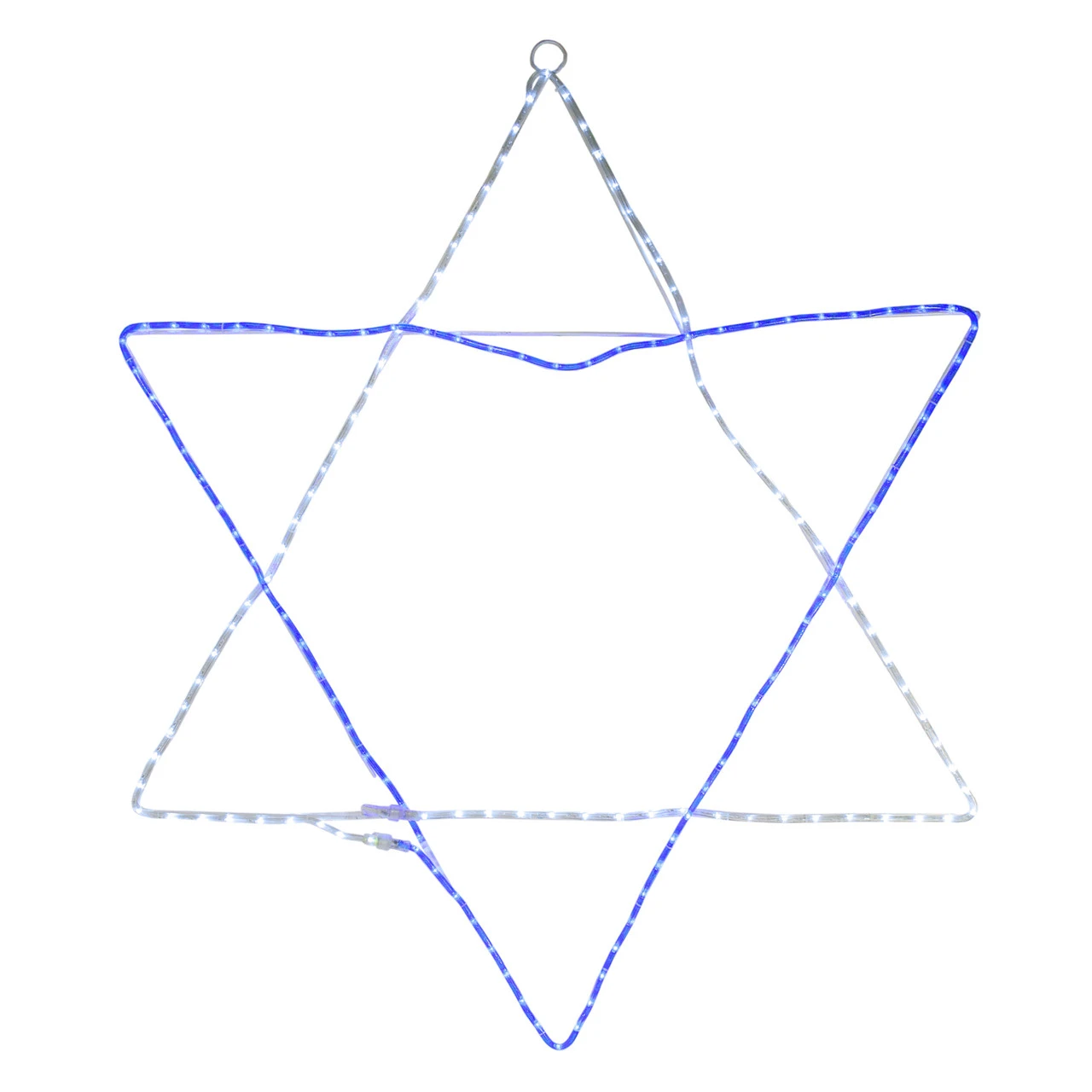 72" Blue And White LED Rope Light Star Of David Hanukkah Decor 4 72" Blue And White LED Rope Light Star Of David Hanukkah Decor - Image 2