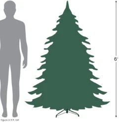 6' Northern Balsam Fir Artificial Christmas Tree, Unlit -Optimal Christmas Shop 627 10751.1683644536