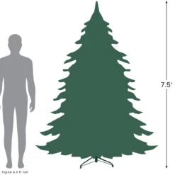 7.5' Pre-Lit Flocked Slim Colorado Spruce Artificial Christmas Tree - Clear Dura-Lit Lights 7 7.5' Pre-Lit Flocked Slim Colorado Spruce Artificial Christmas Tree - Clear Dura-Lit Lights -Optimal Christmas Shop 7.527 10447.1684942138