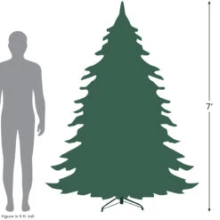 7' Full Snowy Delta Pine With Cones Artificial Christmas Tree, Unlit -Optimal Christmas Shop 727 71997.1684869066