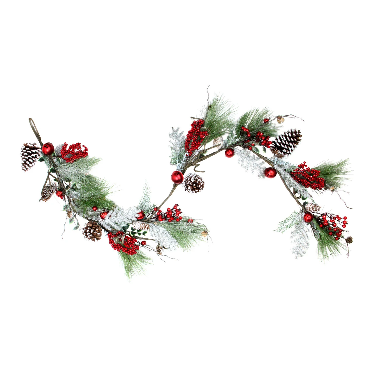 5.5' X 7" Frosted And Flocked Berries Christmas Garland - Unlit 3 5.5' X 7" Frosted And Flocked Berries Christmas Garland - Unlit