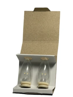Pack Of 2 Clear Battery Operated LED Glass Replacement Bulbs