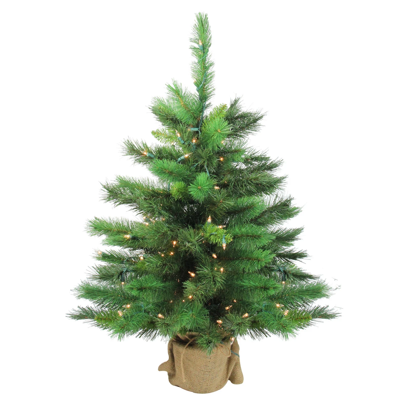 3' Pre-Lit Potted New Carolina Spruce Medium Artificial Christmas Tree - Clear Lights 3 3' Pre-Lit Potted New Carolina Spruce Medium Artificial Christmas Tree - Clear Lights