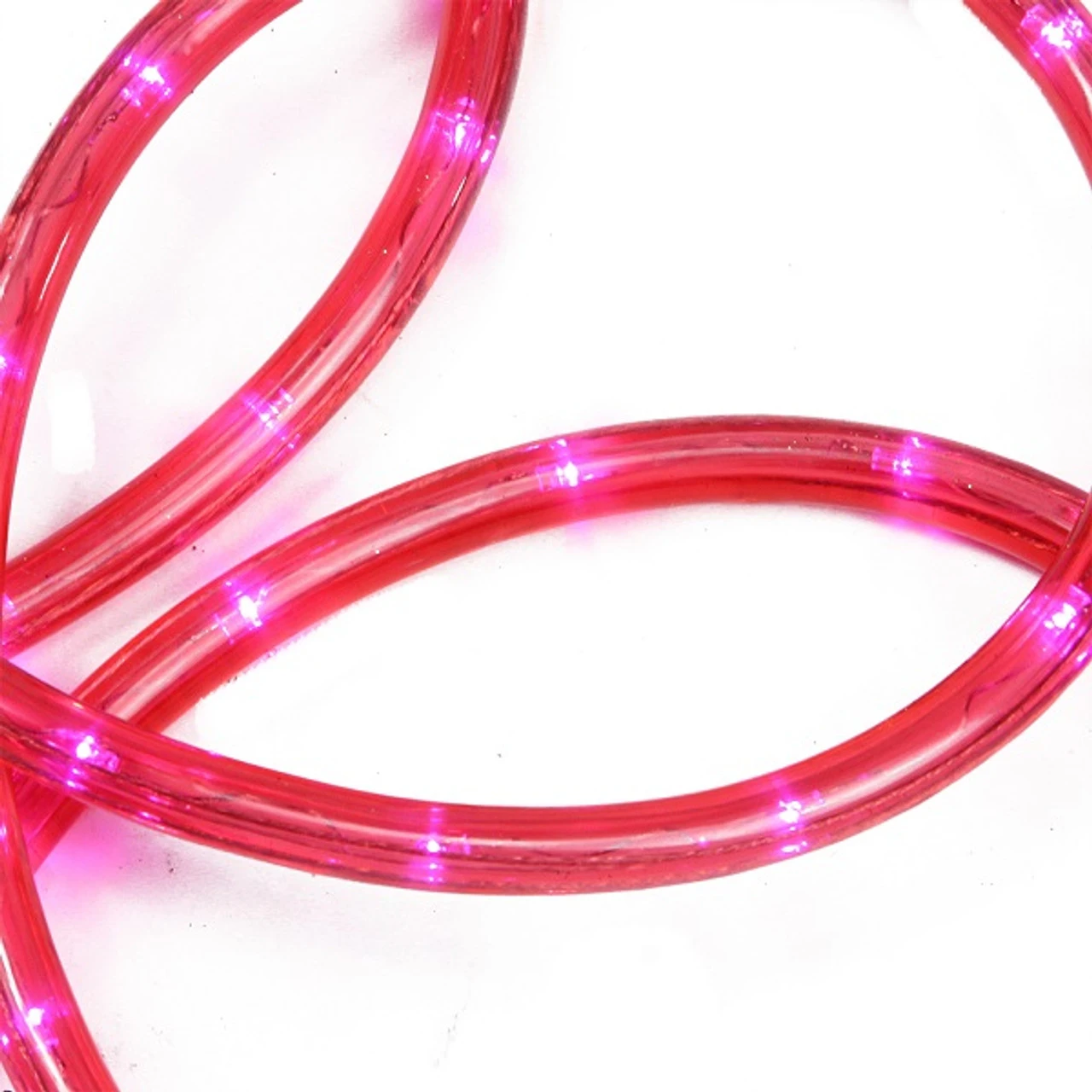 18' Pre-Lit Pink LED Outdoor Christmas Rope Lights 4 18' Pre-Lit Pink LED Outdoor Christmas Rope Lights - Image 2
