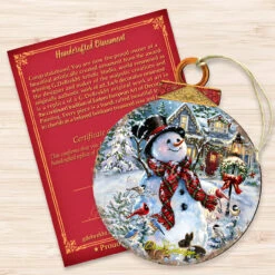 Set Of 2 Snowman With Friends Wooden Christmas Ornaments 5.5" -Optimal Christmas Shop 8021019 1563 3 73439.1667548831