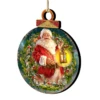 Set Of 2 Enchanted Christmas Santa Claus Wooden Ornaments 5.5" -Optimal Christmas Shop 8021051 1003 1 83335.1667548840