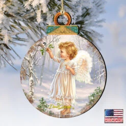 Set Of 2 Angel And Bird In A Woodland Christmas Ornaments 5.5" 9 Set Of 2 Angel And Bird In A Woodland Christmas Ornaments 5.5" -Optimal Christmas Shop 8021117 1427 4 76537.1667548843