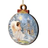 Set Of 2 Angel At The Chapel Round Wooden Christmas Ornaments 5.5" 1 Set Of 2 Angel At The Chapel Round Wooden Christmas Ornaments 5.5" -Optimal Christmas Shop 8021121 1606 1 59273.1667548849