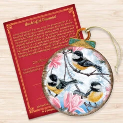 Set Of 2 Perching Birds Wooden Christmas Ornaments 5.5" -Optimal Christmas Shop 8025222 3 93959.1667548812