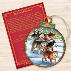 Set Of 2 Adorable Huskies Wooden Christmas Ornaments 5.5" 8 Set Of 2 Adorable Huskies Wooden Christmas Ornaments 5.5" -Optimal Christmas Shop 8025378 3 65449.1667548814