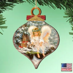 Set Of 2 Angel With An Adorable Kitty Wooden Christmas Ornaments 5.5" 7 Set Of 2 Angel With An Adorable Kitty Wooden Christmas Ornaments 5.5" -Optimal Christmas Shop 8031120 0718 2 98452.1667548822