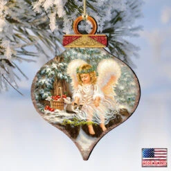 Set Of 2 Angel With An Adorable Kitty Wooden Christmas Ornaments 5.5" 9 Set Of 2 Angel With An Adorable Kitty Wooden Christmas Ornaments 5.5" -Optimal Christmas Shop 8031120 0718 4 47026.1667548823