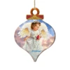 Set Of 2 Little Angel With Cardinal Onion Shaped Wooden Ornaments 5.5" 1 Set Of 2 Little Angel With Cardinal Onion Shaped Wooden Ornaments 5.5" -Optimal Christmas Shop 8031154 dg 1 03398.1667548778