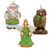 Set Of 3 Irish Santa Angel And Owl Wooden Christmas Ornaments 5.5" 2 Set Of 3 Irish Santa Angel And Owl Wooden Christmas Ornaments 5.5" -Optimal Christmas Shop 8100015s3 1 53837.1667549760
