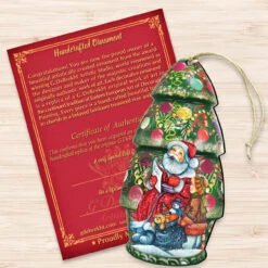 Set Of 2 Santa Claus In A Christmas Tree Wooden Ornaments 5.5" -Optimal Christmas Shop 8110802 3 96708.1667549779