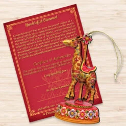 Set Of 2 Floral Giraffe Carousel Wooden Christmas Ornaments 5.5" 8 Set Of 2 Floral Giraffe Carousel Wooden Christmas Ornaments 5.5" -Optimal Christmas Shop 8114048 3 24515.1667549786