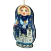 Set Of 2 Matreshka Doll With Flying Angels Wooden Christmas Ornaments 5.5" -Optimal Christmas Shop 8115941 1 84732.1667549837