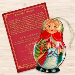 Set Of 2 Matreshka Doll And A Nutcracker Wooden Christmas Ornaments 5.5" 8 Set Of 2 Matreshka Doll And A Nutcracker Wooden Christmas Ornaments 5.5" -Optimal Christmas Shop 8115942 3 32943.1667549840