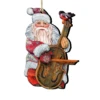 Set Of 2 Santa Claus Playing Violin Wooden Christmas Ornaments 5.5" -Optimal Christmas Shop 8116210 1 02261.1667549845