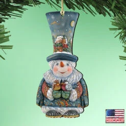 Set Of 2 Snowman Old World Christmas Wooden Ornaments 5.5" 8 Set Of 2 Snowman Old World Christmas Wooden Ornaments 5.5" -Optimal Christmas Shop 8116420 2 24283.1667529016