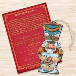 Set Of 2 Christmas Nutcracker Wooden Ornaments 5.5" -Optimal Christmas Shop 8116430 3 39848.1667549856