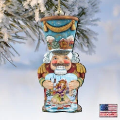 Set Of 2 Christmas Nutcracker Wooden Ornaments 5.5" -Optimal Christmas Shop 8116430 4 49041.1667549857