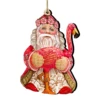 Set Of 2 Santa With A Flamingo Wooden Christmas Ornaments 5.5" -Optimal Christmas Shop 8117835 1 40969.1667549877