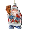 Set Of 2 Santa Cardinals Wooden Christmas Ornaments 5.5" -Optimal Christmas Shop 8118023 1 61454.1667549882