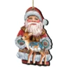 Set Of 2 Santa Claus Fawn Wooden Christmas Ornaments 5.5" 1 Set Of 2 Santa Claus Fawn Wooden Christmas Ornaments 5.5" -Optimal Christmas Shop 8118081 1 77162.1667549884